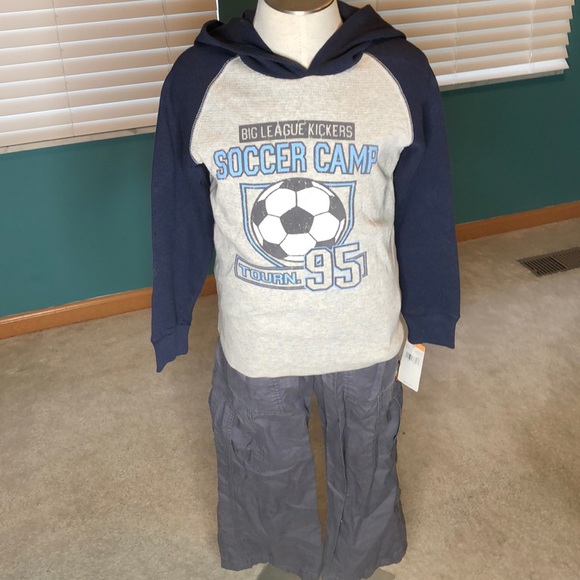 NWT - OshKosh Boys Long Sleeve Hooded Shirt - Picture 3 of 4